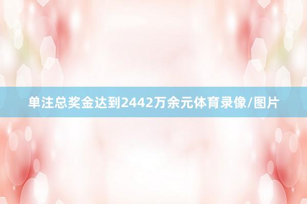 单注总奖金达到2442万余元体育录像/图片