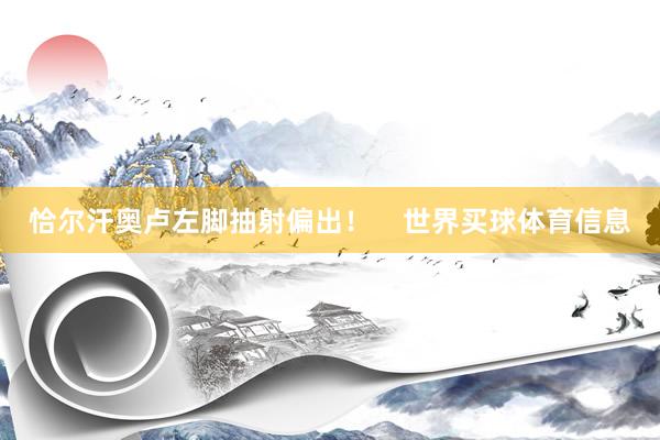 恰尔汗奥卢左脚抽射偏出！    世界买球体育信息