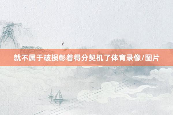 就不属于破损彰着得分契机了体育录像/图片