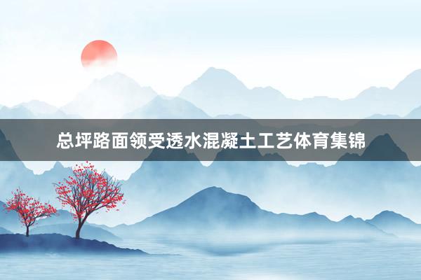 总坪路面领受透水混凝土工艺体育集锦