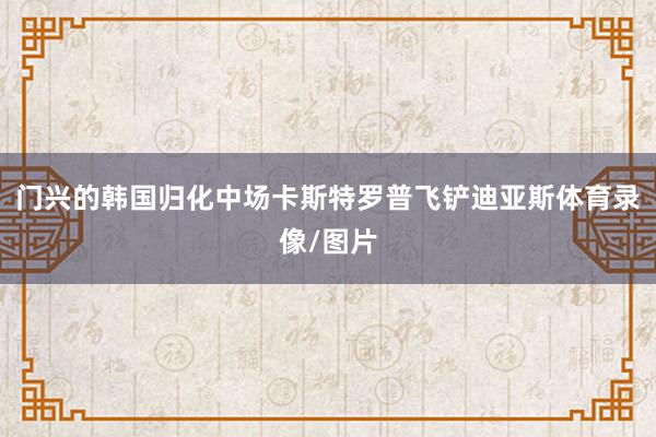 门兴的韩国归化中场卡斯特罗普飞铲迪亚斯体育录像/图片