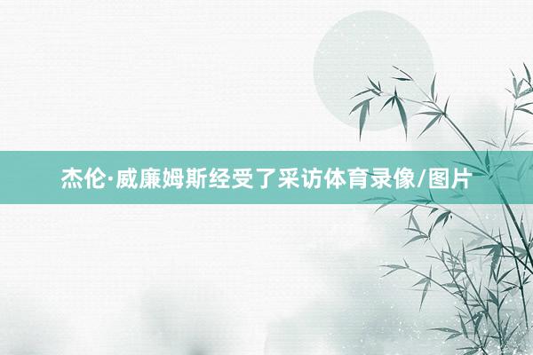 杰伦·威廉姆斯经受了采访体育录像/图片
