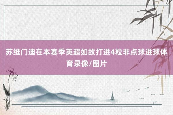苏维门迪在本赛季英超如故打进4粒非点球进球体育录像/图片