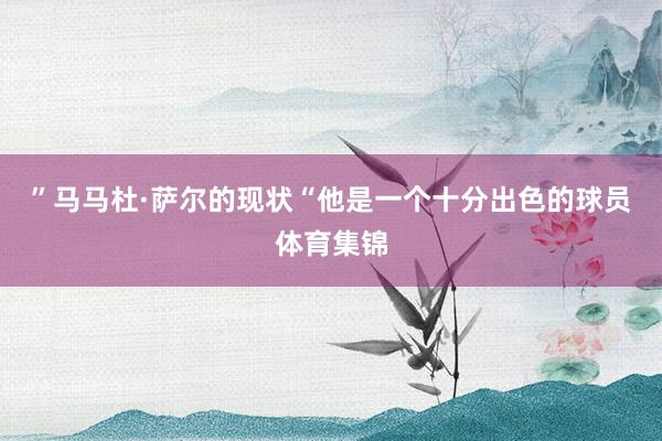 ”马马杜·萨尔的现状“他是一个十分出色的球员体育集锦