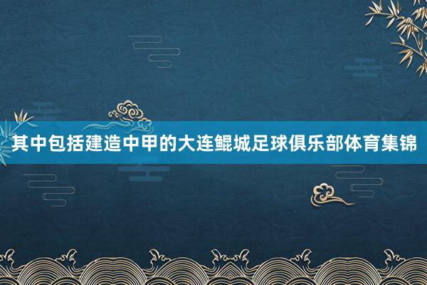 其中包括建造中甲的大连鲲城足球俱乐部体育集锦