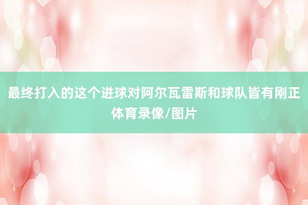 最终打入的这个进球对阿尔瓦雷斯和球队皆有刚正体育录像/图片