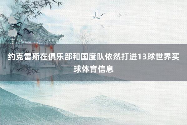约克雷斯在俱乐部和国度队依然打进13球世界买球体育信息